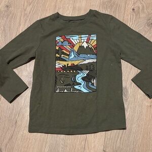 Garanimals Olive Green Adventure Graphic Long Sleeve Tee